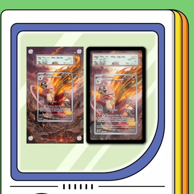 Акриловый защитный футляр для карт Покемон Блазикен, брелоков PTCG, аниме-коллекционных предметов, аниме-мерча, игрушек и подарков