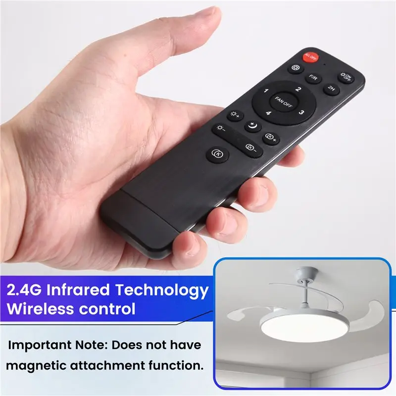 A97T Ceiling Fan Light 16-Key Infrared Remote Control 2.4G Inverter 6-Speed Fan Light Remote Control Handle