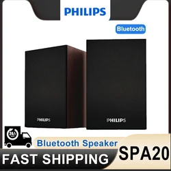 Philips-Altavoz Bluetooth con sonido envolvente de 360 grados, estéreo inalámbrico para ordenador, Macbook y portátil, SPA20