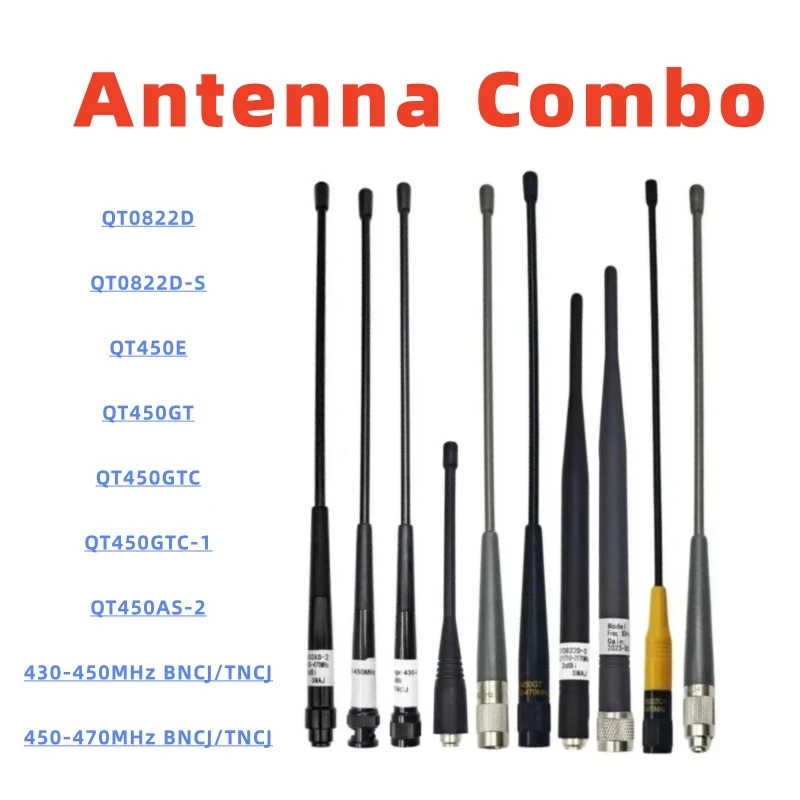 Antena Whip 430-450MHz con Puerto BNCJ/TNCJ 4dBi QT450GTC QT0822D QT450E para Estación de Topografía GPS RTK Topcon y Sokkia