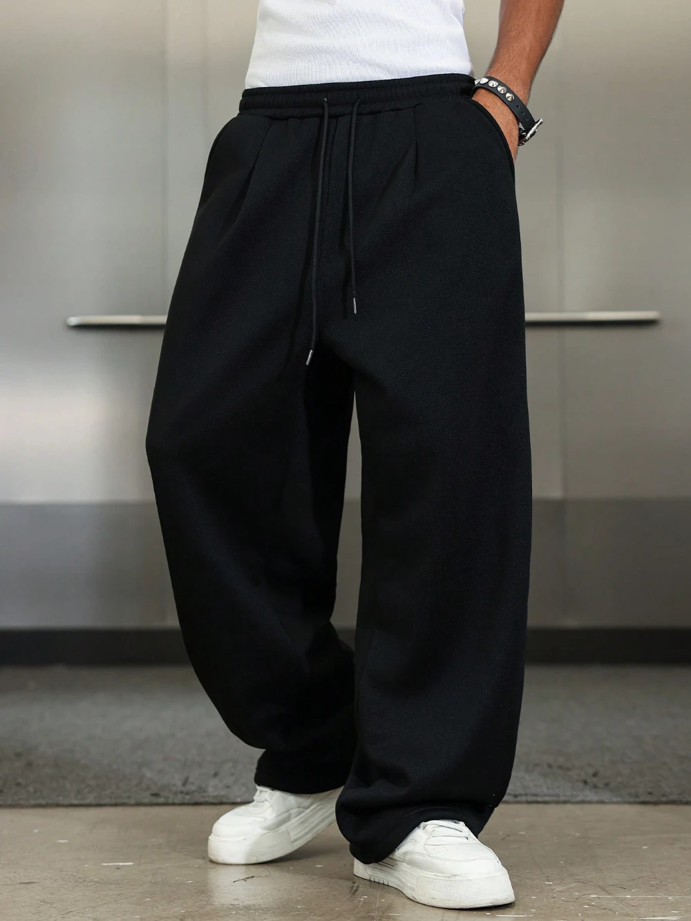 

Men's solid color casual loose-fitting trousers men's plus size trousers Japanese style trousers men's Korean style trousers