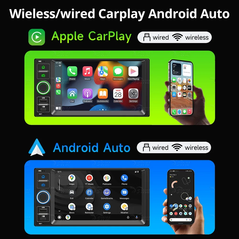 Car Radio 7-Inch For Nissan Versa March Livina Sentra Grand Livina NV200 NV Cargo NV1500 2500 3500 Wireless Carplay Android Auto
