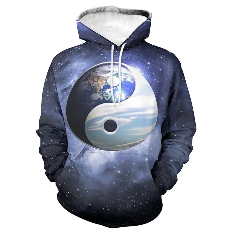 Yin Yang Eight Trigrams Gossip 3D Print Men Women Hoodies Streetwear Boys Girls Fashion Sweatshirt Clothes Oversize Jackets