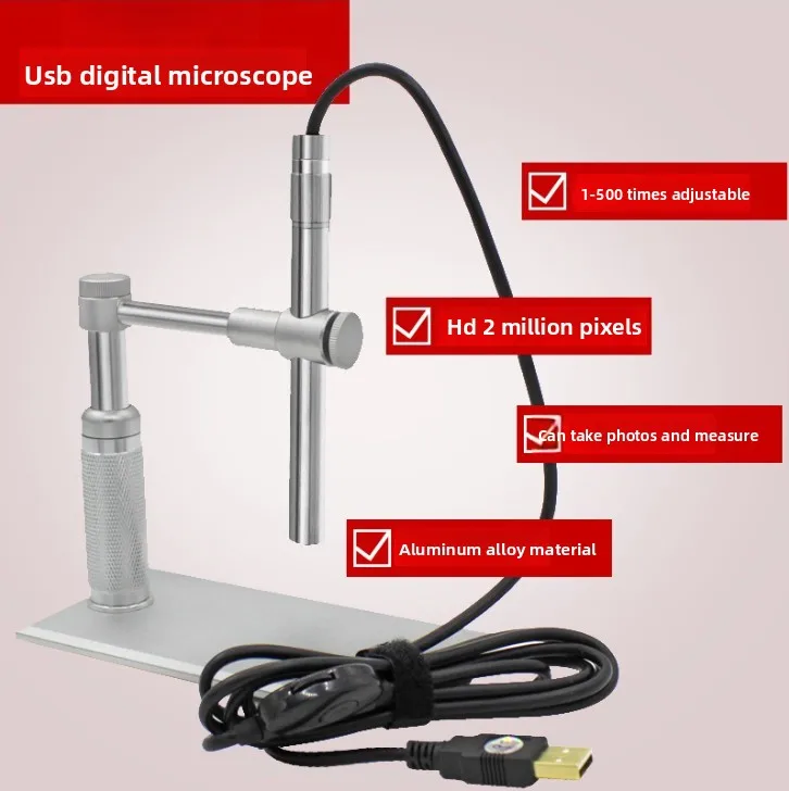1-500X adjustable 2 million electronic endoscope USB digital microscope