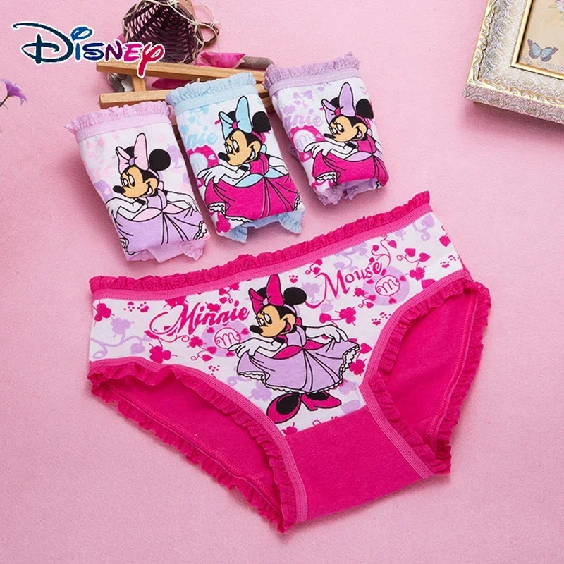 

Disney Girls Cartoon Mickey Mouse 4pcs/set Underpants 2-10years Old Children Classic Pop Pure Cotton Boxers Minnie Birthday Gift