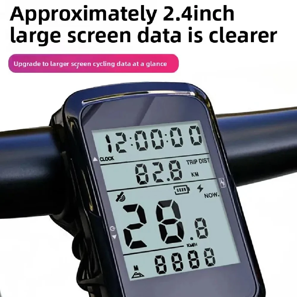 1PCS Bike Computer Wireless GPS, Cycling Speedometer 2.4