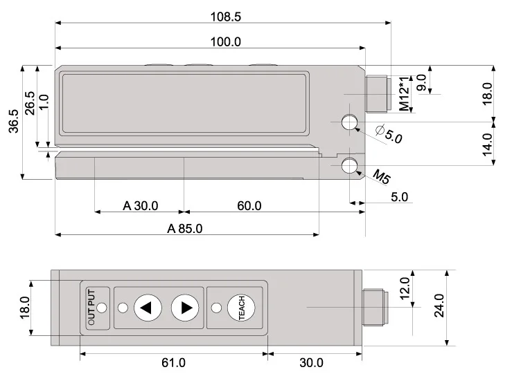 Sensor celah Label garpu, Sensor deteksi Label kapasitif, Sensor Label bening
