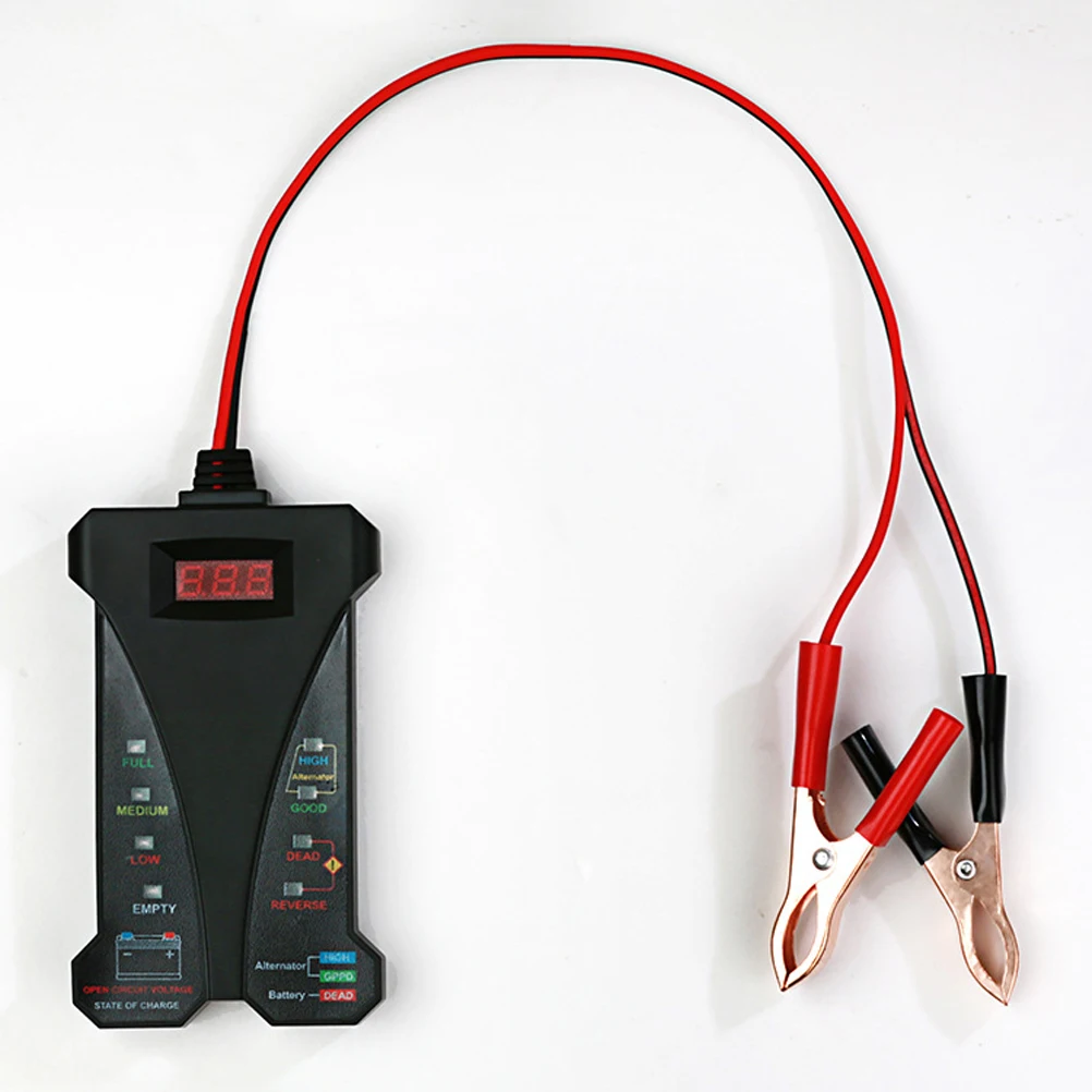12V Digital Tester Tester 4-20V DC Vehicle Load Testing Range LED Indicator Safe Easy Operation Tool Parts
