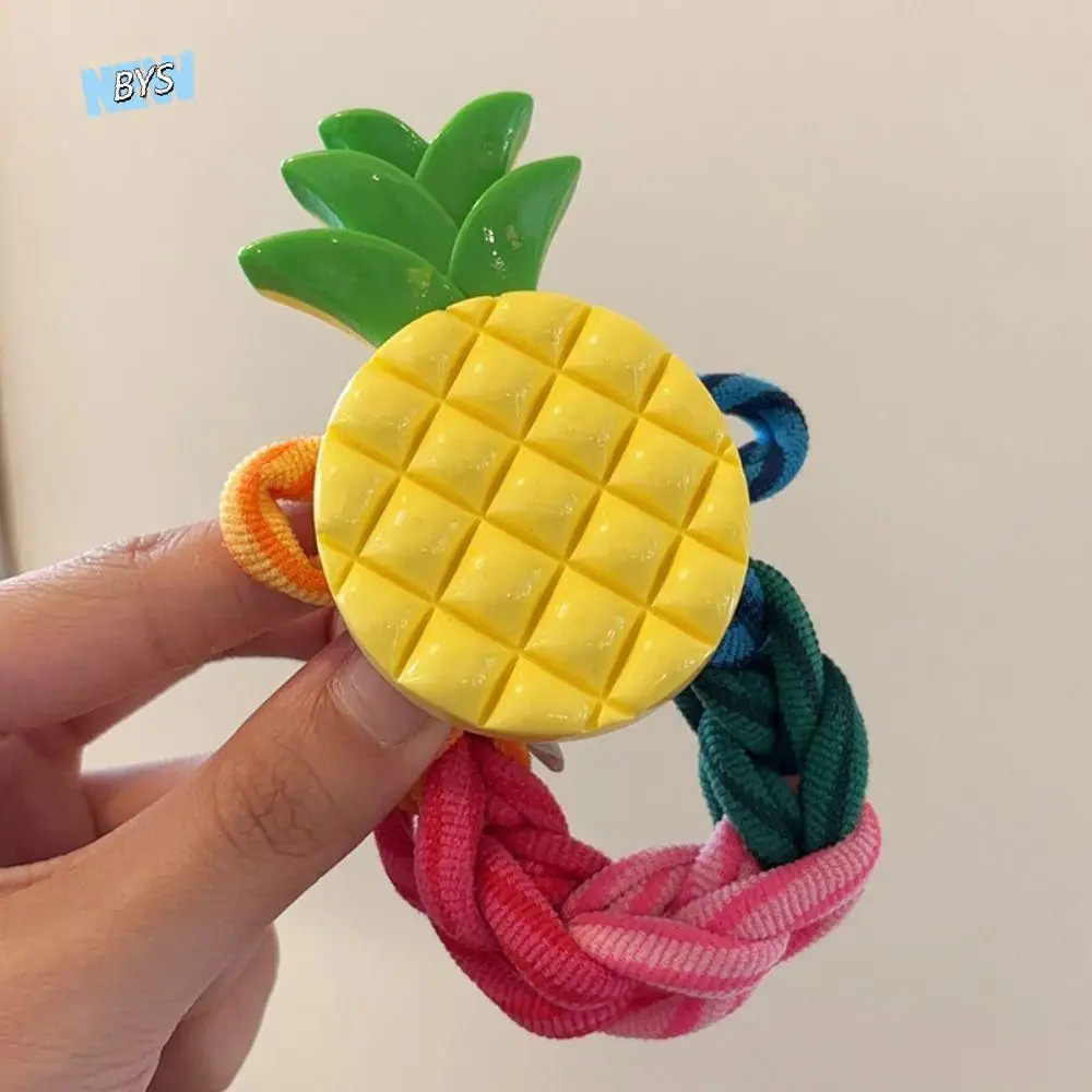 

Pineapple Fruit Hair Rope Korean Style Watermelon Strawberry Ponytail Holder Elastic Hair Band Hair Ring Woven Scrunchies
