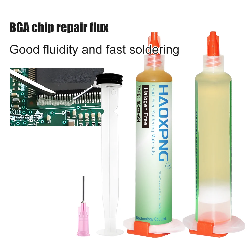 Origine NC-559 NC-223 Flujo de 10cc Flujo sin limpieza para soldar SMD BGA Reballing Soldadura Pasta fundente de aceite avanzada