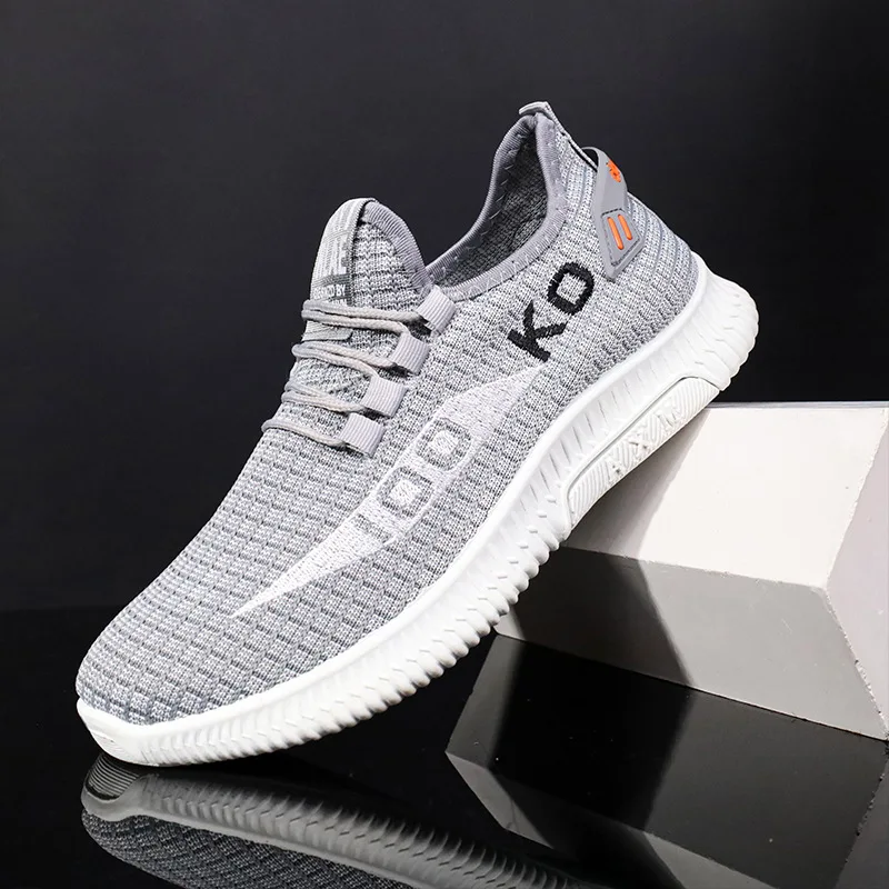 Men's Sports Shoes Thick Sole Comfortable Running Shoes Outdoor Non-slip Walking Shoes for Men Summer Mesh Breathable Men's Shoe