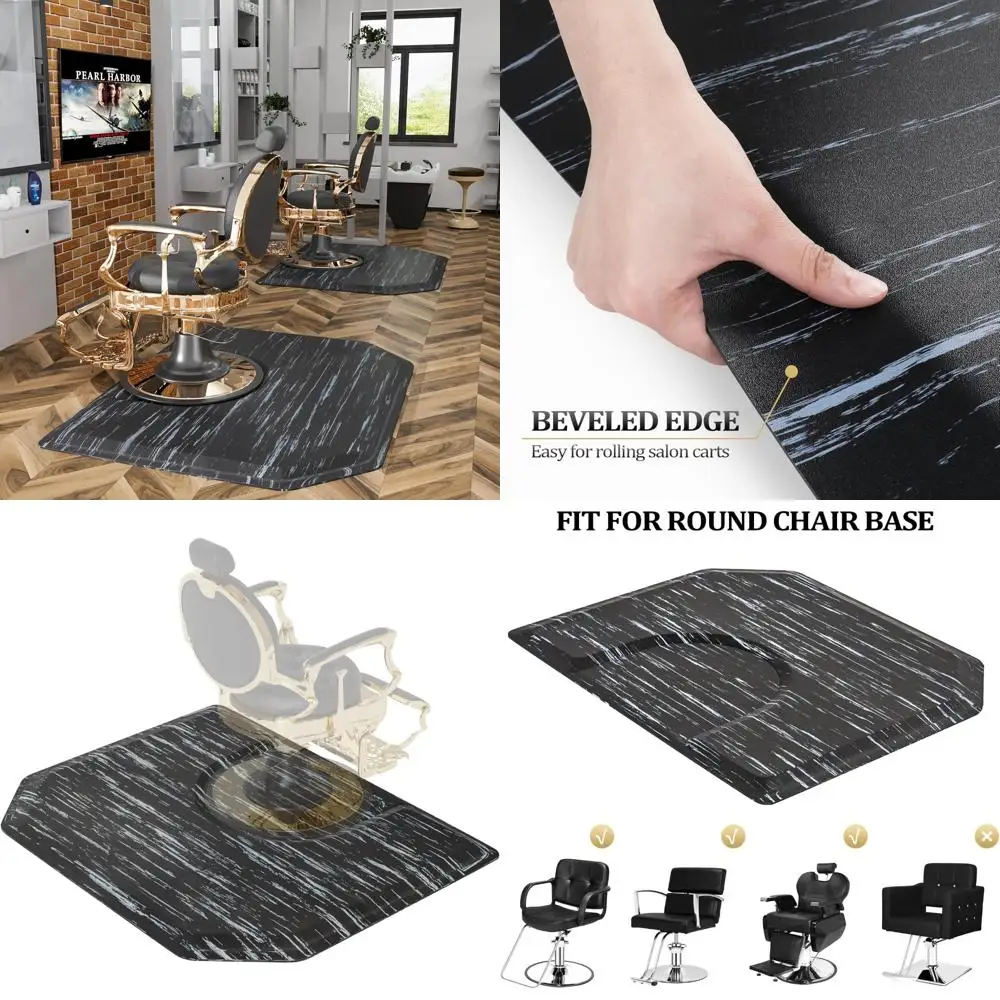 

Anti-Fatigue Salon Mat for Hair Stylists and Barbers - 4x5 Feet Thick Comfort Floor Mat for Hairdressers