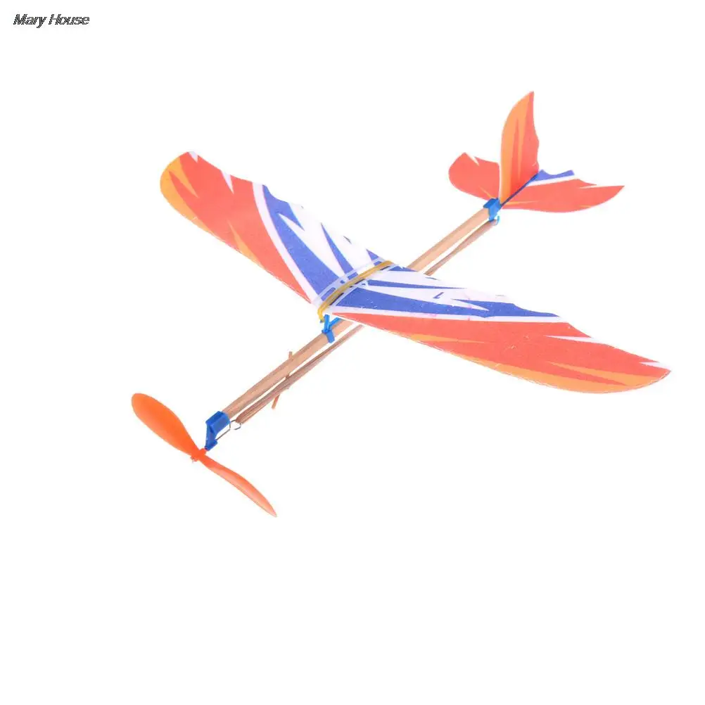Hot DIY Elastic Rubber Band Powered Foam Plane Model Kit Aircraft Educational Toy