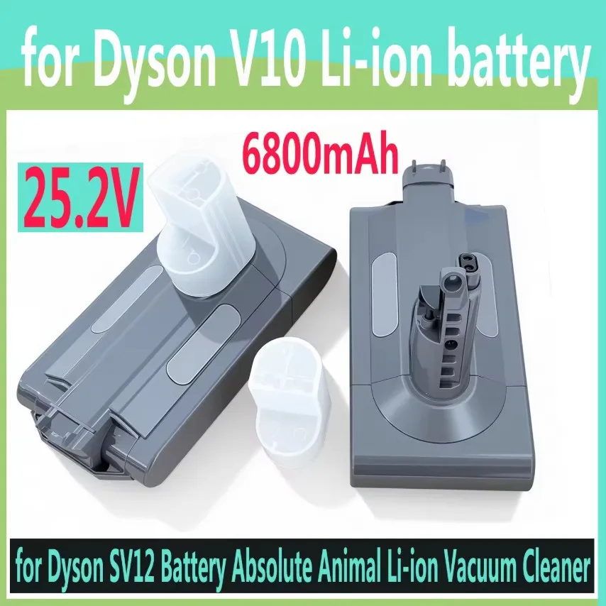 2026 New Improved 100% Lithium Replacement Battery, 25.2V, 12800mAh, Used for Dyson Cyclone V10 Absolute SV12 V10 Vacuum Cleaner