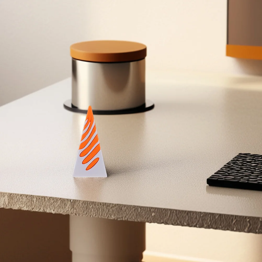 

2pcs Impossible Pyramid Sculpture 3D Printed Desktop Decoration Office Desk Unique Pyramid Decoration Cool Cone Spiral Fidget