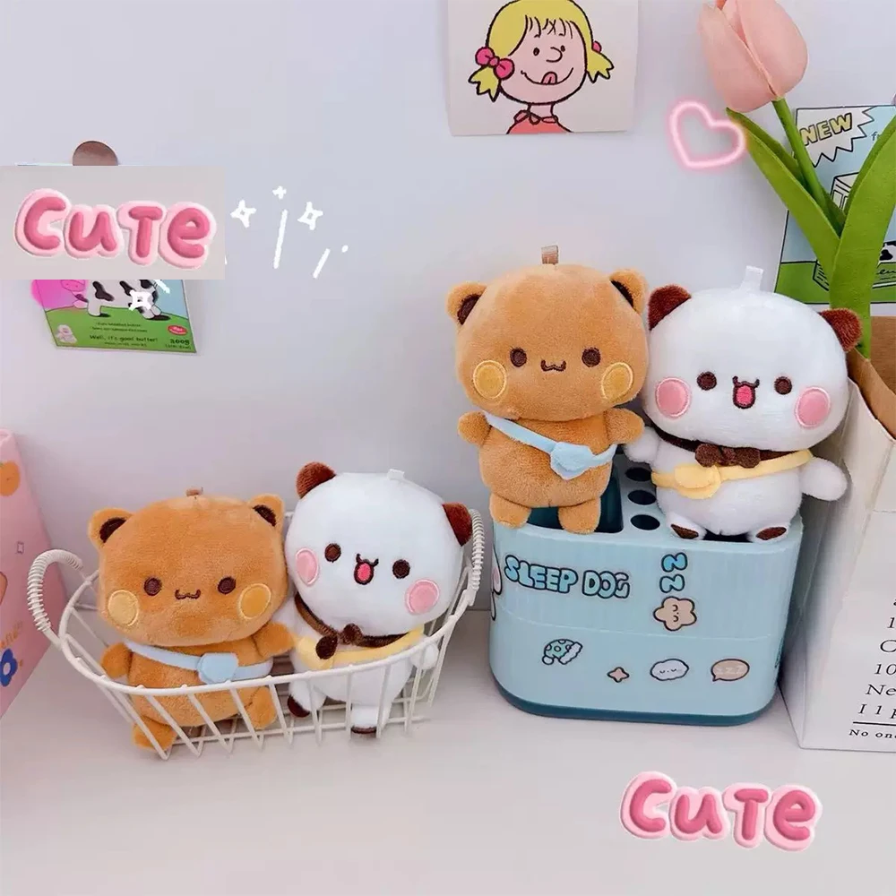 Neue Niedliche Bubu Dudu und Yier Plüsch-Anhänger Schlüsselanhänger Puppen Cartoon Panda Bär Schlüsselring Rucksack-Anhänger Cosplay Requisiten Paar-Geschenke – Detail 2