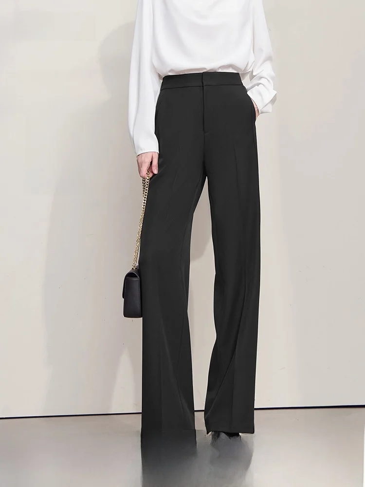 Spodnie I2025 Jesień Nowa Kolekcja Kolorowe Dojazdy Do Pracy Eleganckie Szerokie Nogawki Casualowe Profesjonalne Uniwersalne