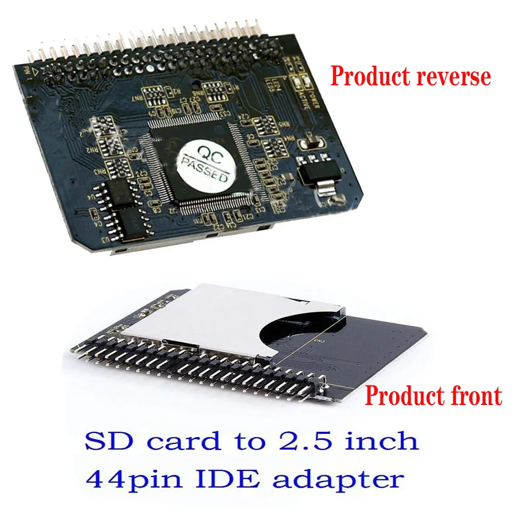 SD Card to IDE Adapter 2.5 Inch 44Pin Male Adapter SD SDHC SDXC MMC Memory Card Converter to Laptop HDD