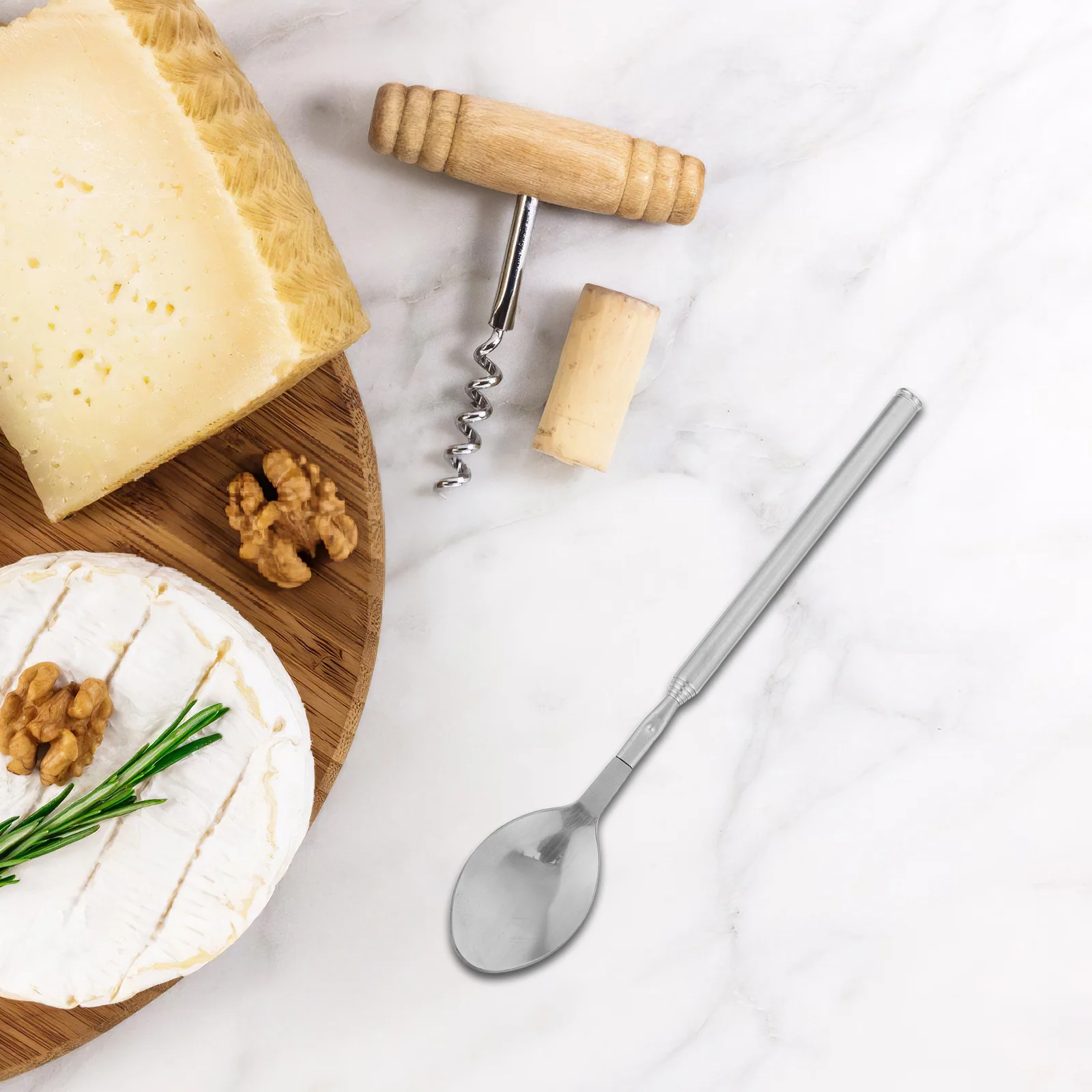 

2Pcs Extendable Stainless Steel Telescopic Spoons 20.5-63.5cm Retractable Cooking Stirring Serving Utensils Telescoping Spoon