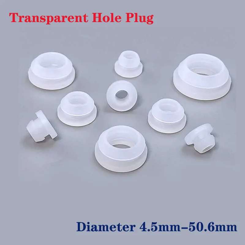 Transparent Hole Plug Silicone Rubber Double-sided Cable Guard Ring, Snap-type Cable Guard Ring,Through-hole Sealing Sleeve