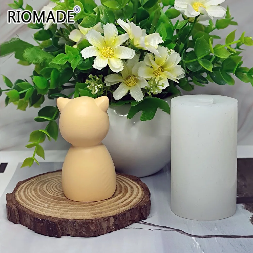 Cat Ear Hat Hands Praying Girl Model Baking Silicone Mold Car Mounted Aromatic Gypsum Ornaments Cute Little Girl Candle Mould