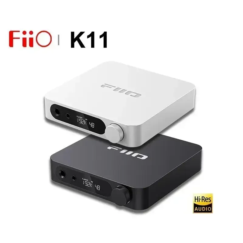 In stock  FiiO K11 1400mW Hi-Res USB DAC Audio 384kHz/24Bit DSD256 Metal Desktop Decoding Headphone Power Amplifier Receivers