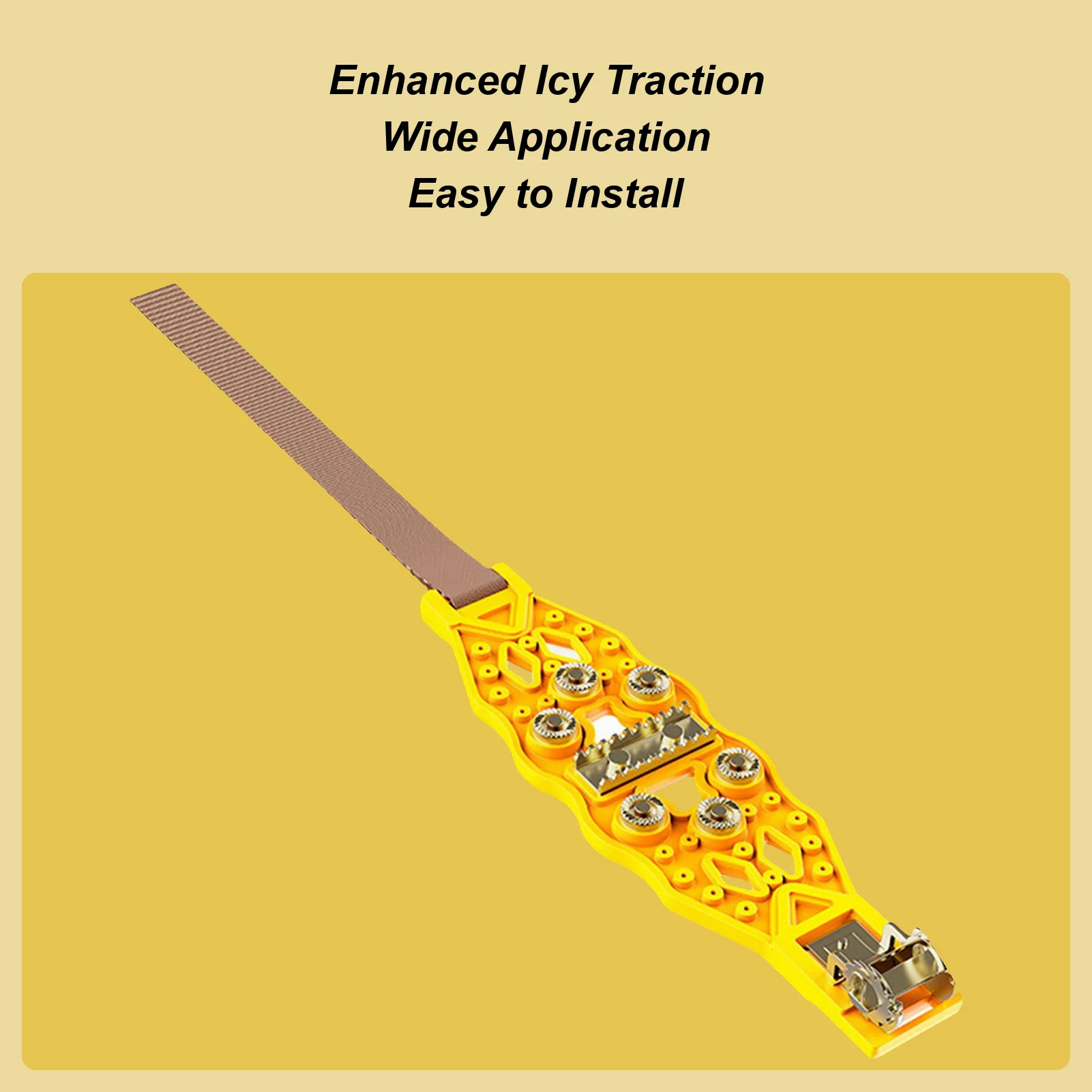 Snow Chains For Trucks Anti-Slip Heavy-Duty Cleats Spikes Tire Chains For Cars For Ice Winter Hiking Trailer Offroad Lawn