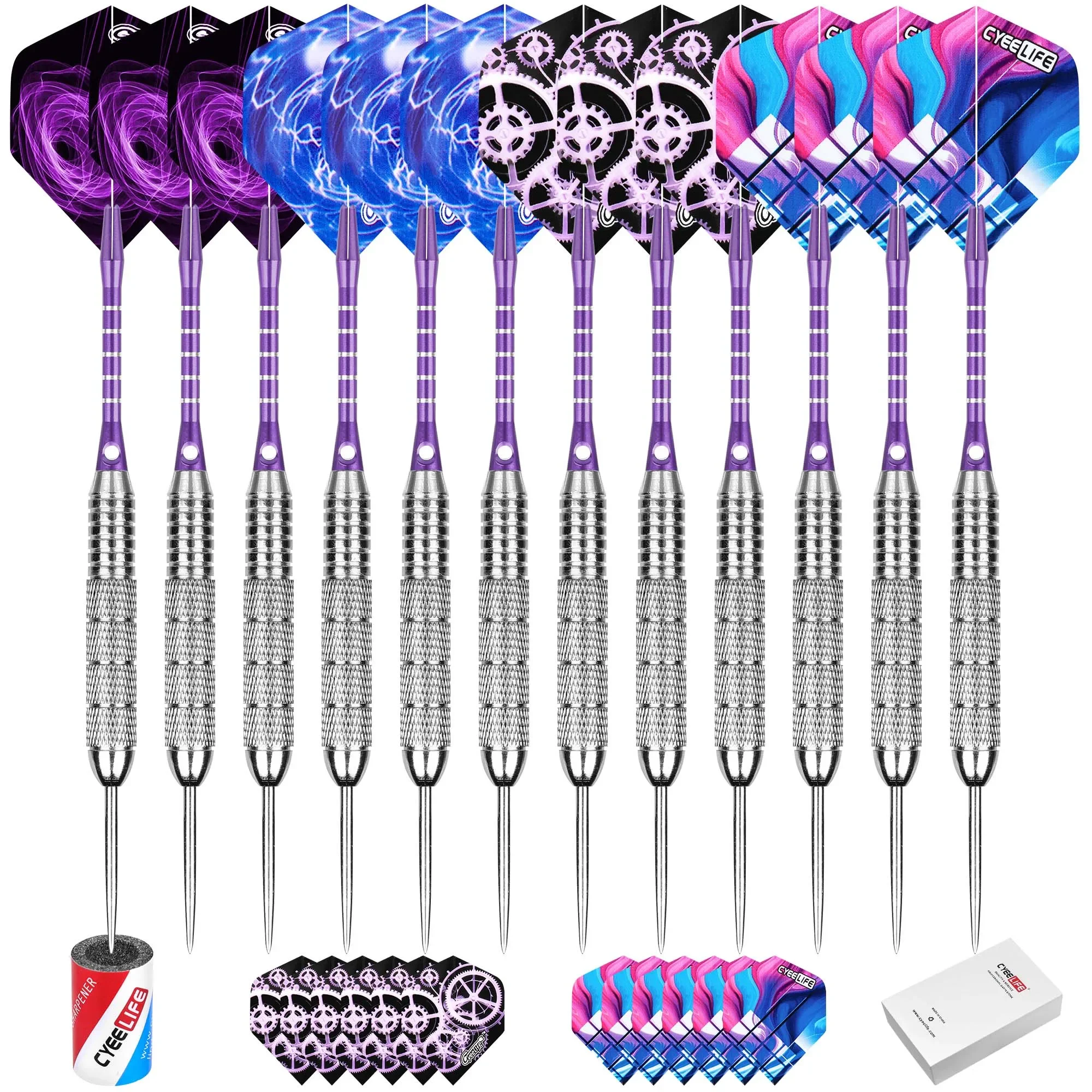 Cyeelife 24g Hard Dart Steel Needle Set for Outdoor Bar Entertainment