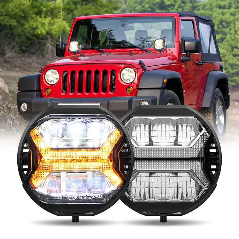 

5.75inch LED Work Light Bar White Yellow LED Light Bar Offroad Driving Auto Fog Lamp Headlights for 4x4 Jeep ATV UTV SUV Truck