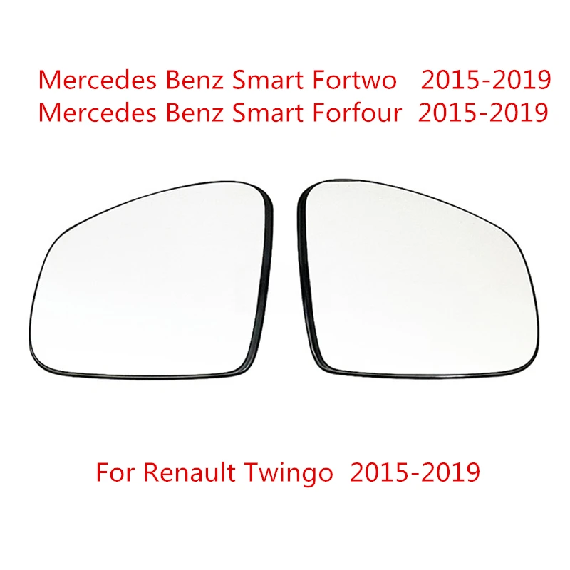 

Side Mirror Glass For Mercedes Benz Smart Fortwo Forfour 2015-2019 Renault Twingo III 2015-2019 Heated Rearview Mirror Lens