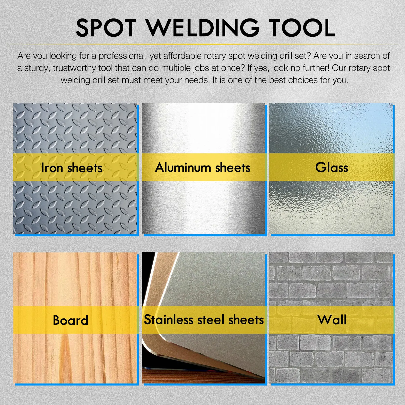 Electric Tool Kit Rotary Spot Weld Cutter For Spot Welding Drill Tool On Stainless Steel Aluminum Iron Sheets Welding
