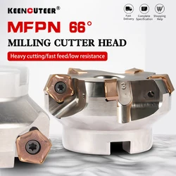 HSB-MFPN66 CNC Shoulder Face Mill Head for Heavy Cutting MFPN Indexable Milling Cutter and PNMU Carbide Milling Insert Lathe