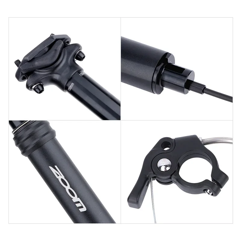 Zoom Height Adjustable Mtb Dropper Seatpost Internal Routing 100mm Travel Bike Dropper Seat Post 30.9 / 31.6