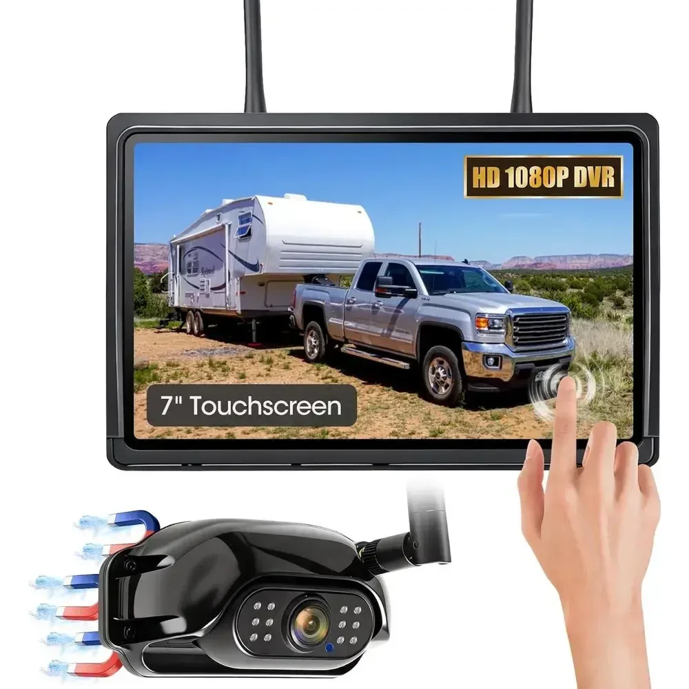 Magnetic Wireless RV Backup Camera System, 7