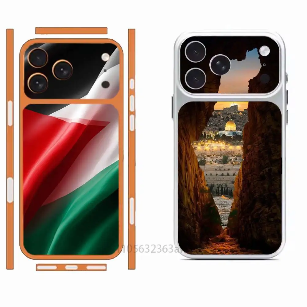 

P-Palestine-s F-Flag M-MAP Repeatedly Pasted For iPhone 17 Pro ProMax Back Sticker Cover