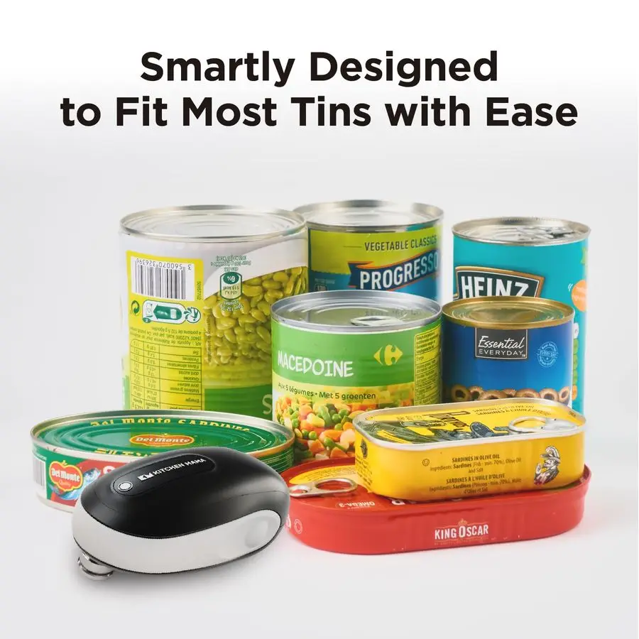 OneToGo Electric Can Opener One Touch, Auto Stop, Smooth Edge, Lid Lift, Safety, Automatic, Magnetic, Cordless, Battery Operated