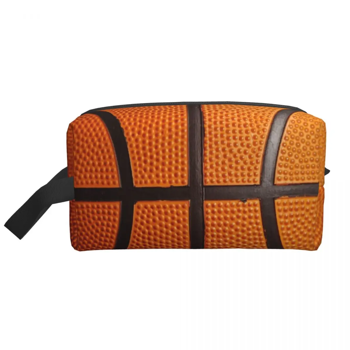 Custom Basketball Pattern Toiletry Bag Women Sport Cosmetic Makeup Organizer Ladies Beauty Storage Dopp Kit Box