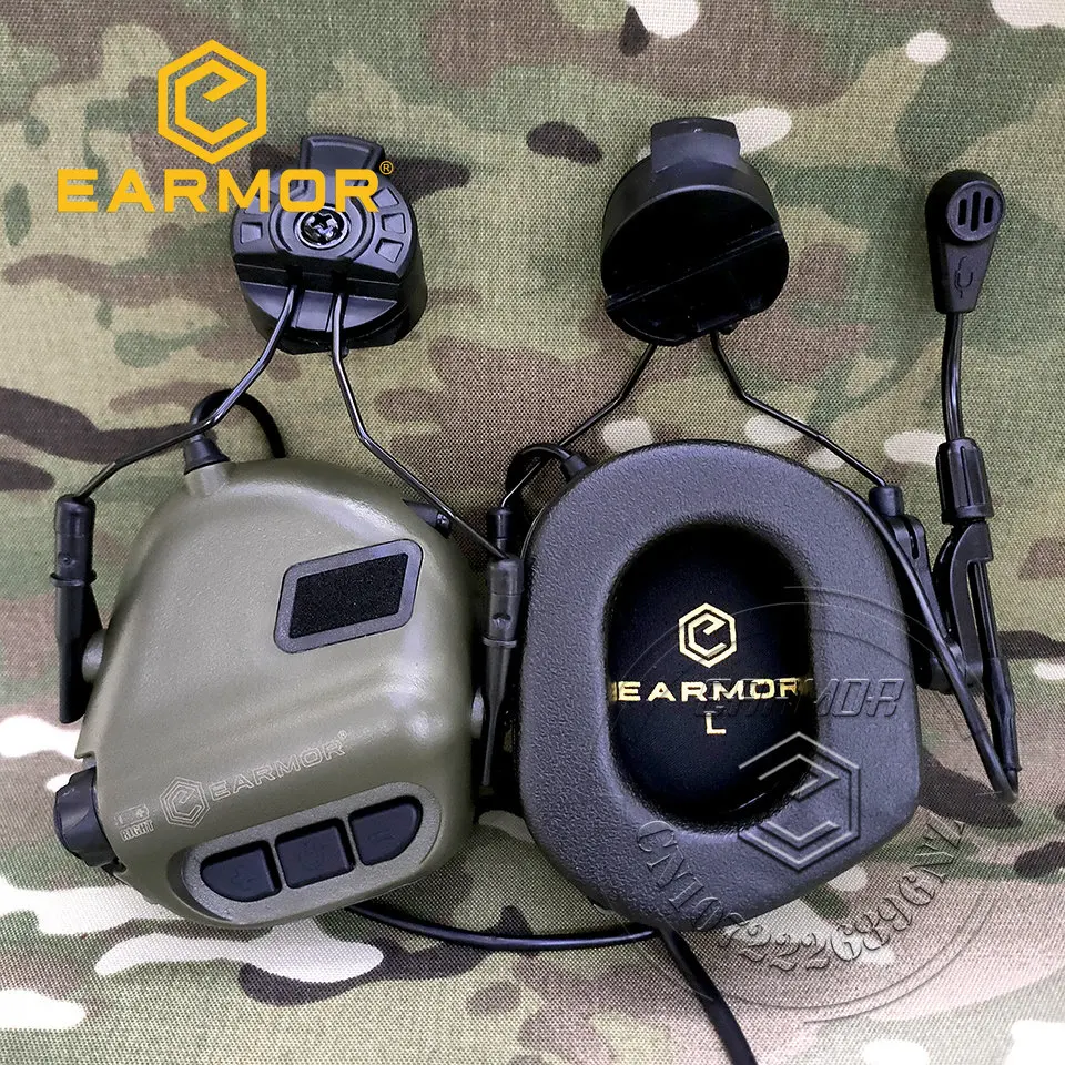 

EARMOR M32H MOD4 Tactical Headset ARC Rail Adapter Set Noise Canceling Aviation Communication Softair Headphones