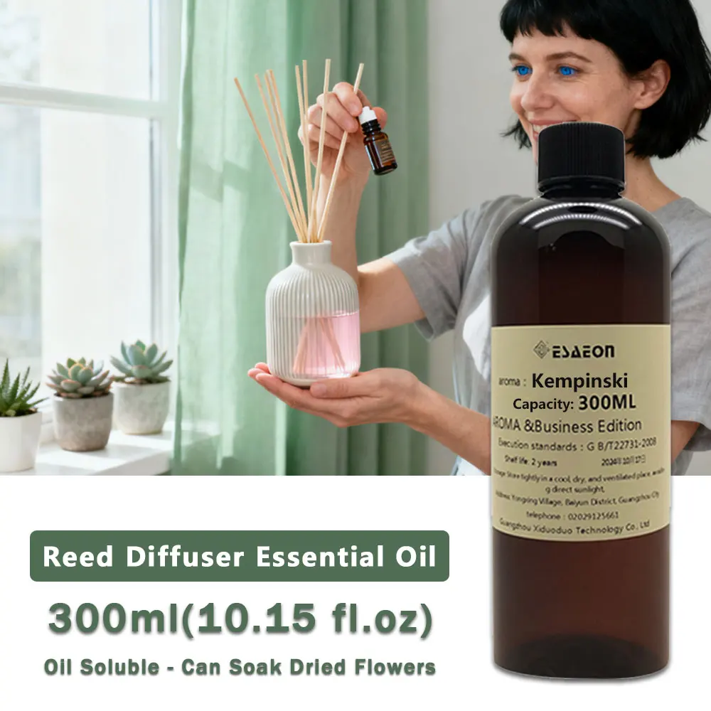 ESAEON 300ml(10.15 fl.oz) Hilton Essential Oil - For Reed Diffuser & Flameless Aromatherapy & Waterless Diffuser Supply Eessence