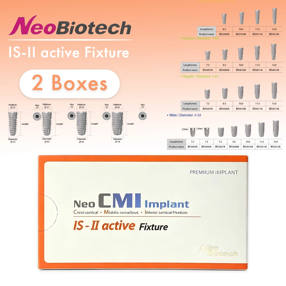 Compatible NeoBiotech MUA Healing Abutment Transfer Coping Analog Abutment Screw Bridge Screw Ti 1.2mm Hex Prosthetic Lab Set