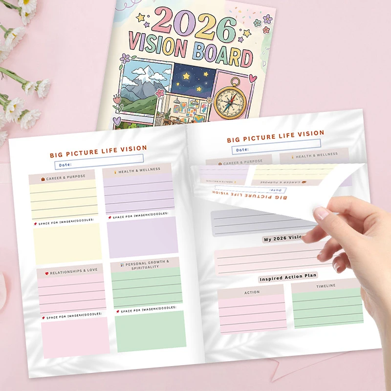 

2026 Vision Board And Goal Planner: Manifest Your Best Life With Monthly & Quarterly Strategic Planning SMART Goals Workbook