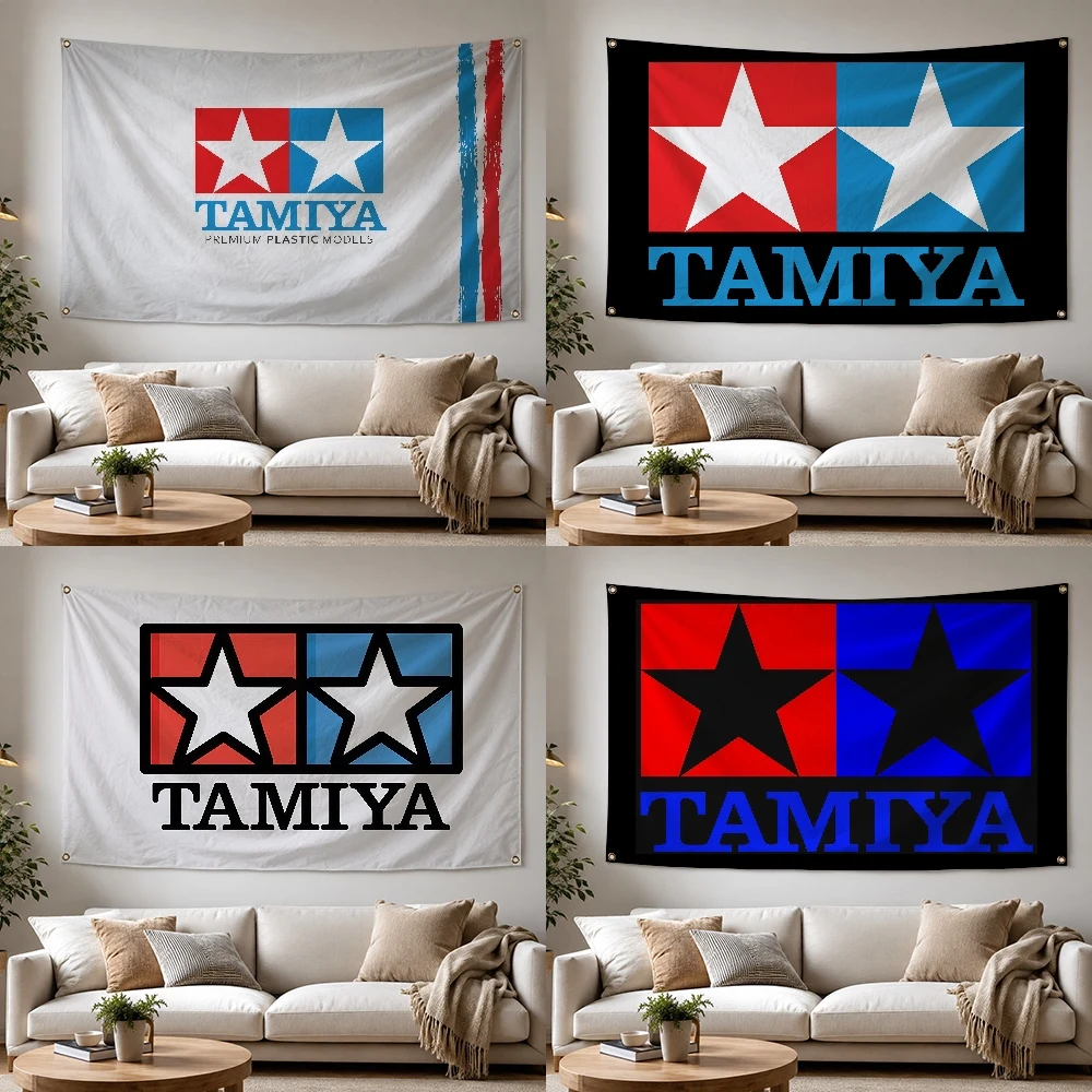 T-Tamiya Fashion Brand Outdoor Flag for Home Camping Party Club Decor Garden Yard Wall Hanging Banner
