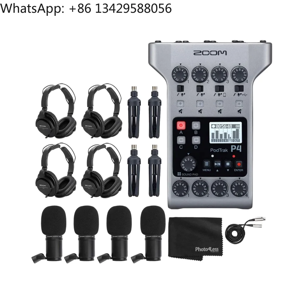 

ZOOM P4 Handheld Dynamic Microphone Lightweight 48V Wireless Communication Cardioid Omni-Directional Noise Cancelling XLR Metal