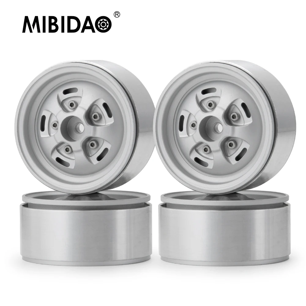 

MIBIDAO 1.9 inch Metal Alloy Beadlock Wheel Rims Hubs for AXIAL SCX10 D90 CC01 90046 1/10 RC Crawler Car Model Upgrade Parts