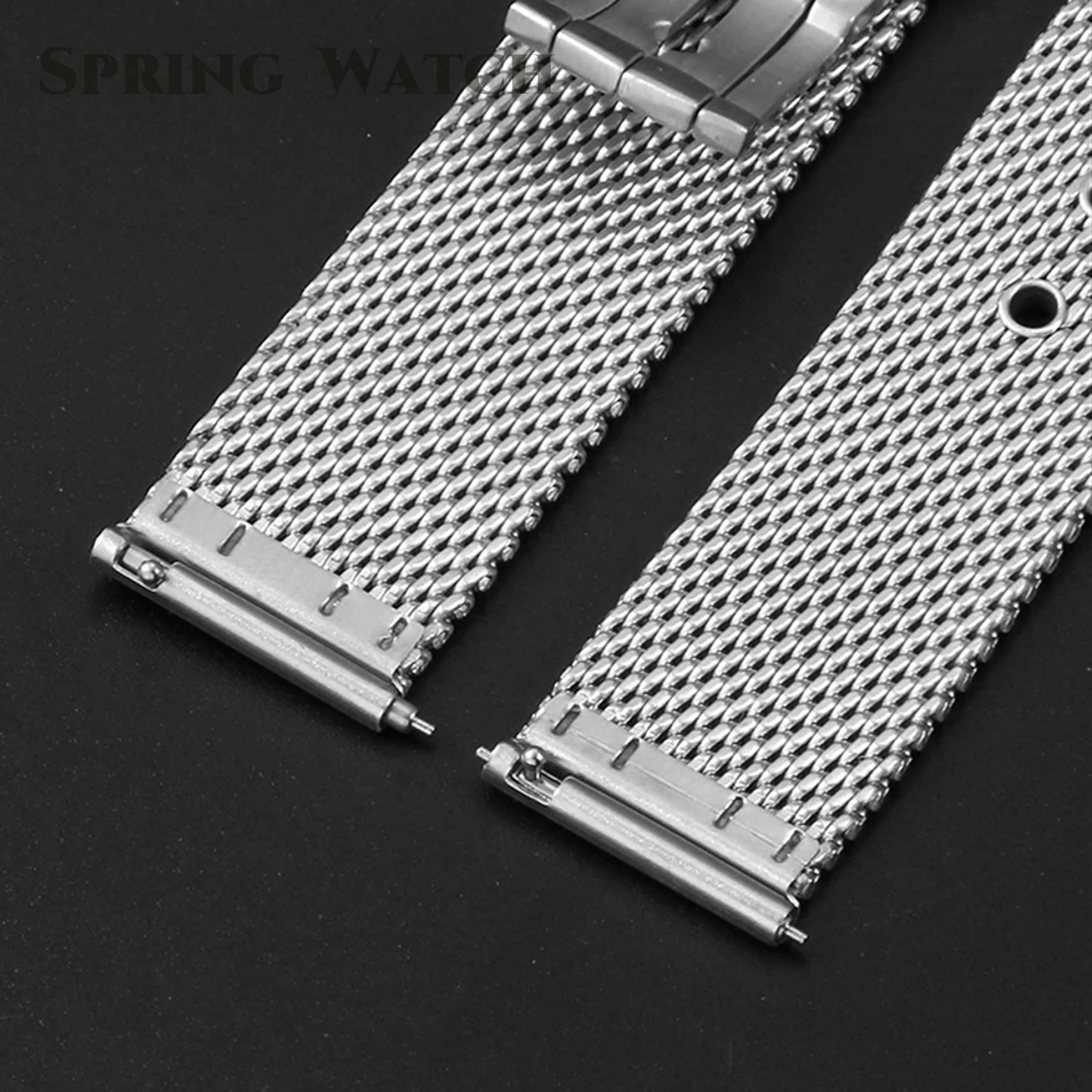 20mm Watch Strap Milan Watchband Stainless Steel Mesh Anti-Allergy for Seamaster300 Observatory Breitling IWC Replace Universal