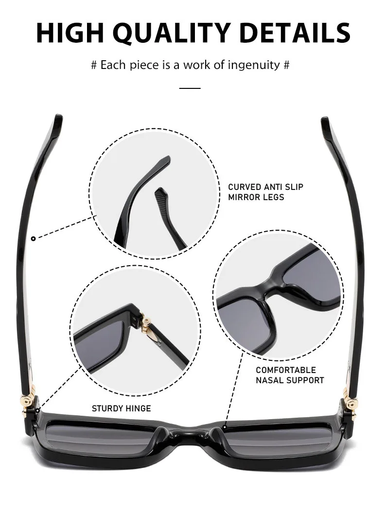 Millionär Quadratische Sonnenbrille Männer Vintage Luxus Sonnenbrille 2025, trendige Mode Gläser Gafas De Sol Hombre Lunette Soleil Femme – Detail 13