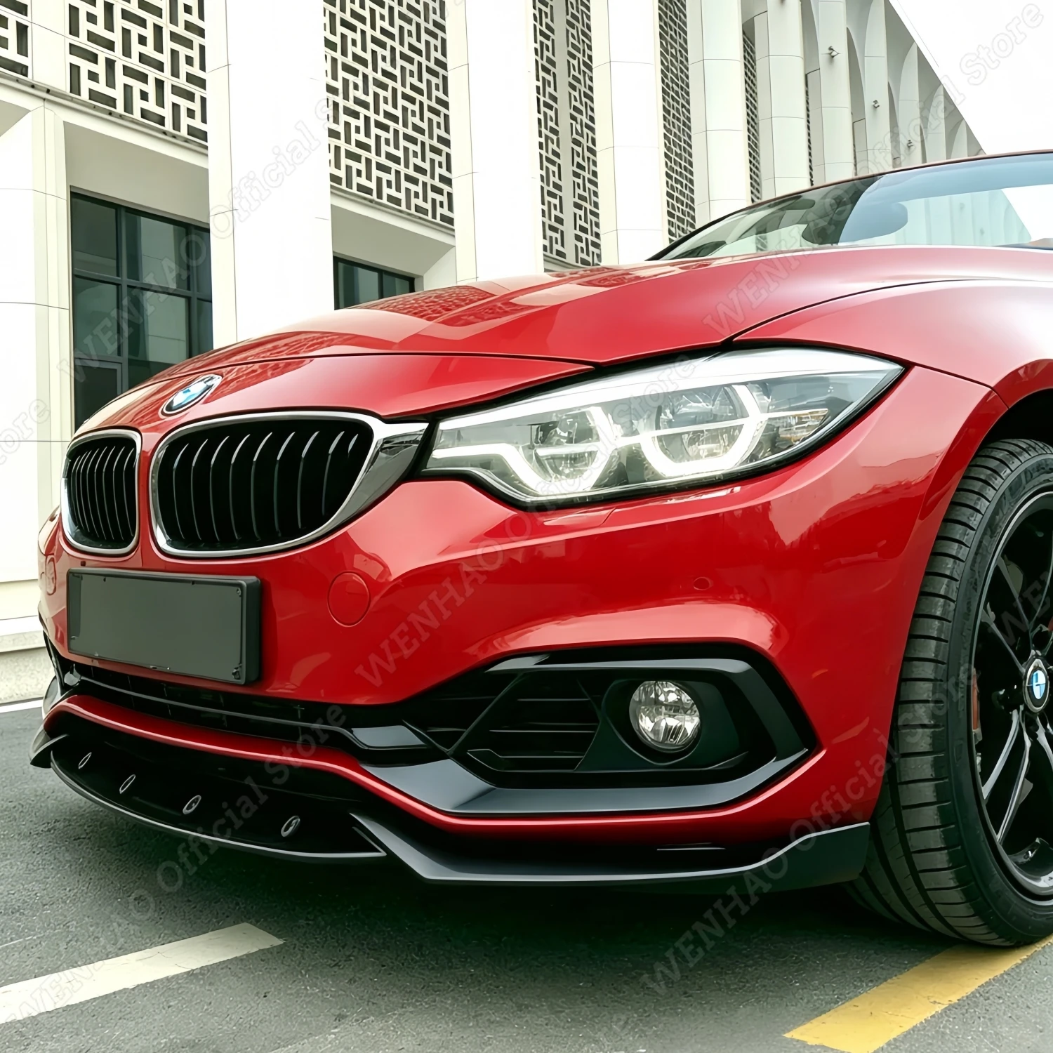 

Gloss Black Car Front Bumper Splitter Lip Spoiler For BMW F32 F33 F36 SE Luxury Line Non-M Sport 2014-2020 Tuning Bumper Guard
