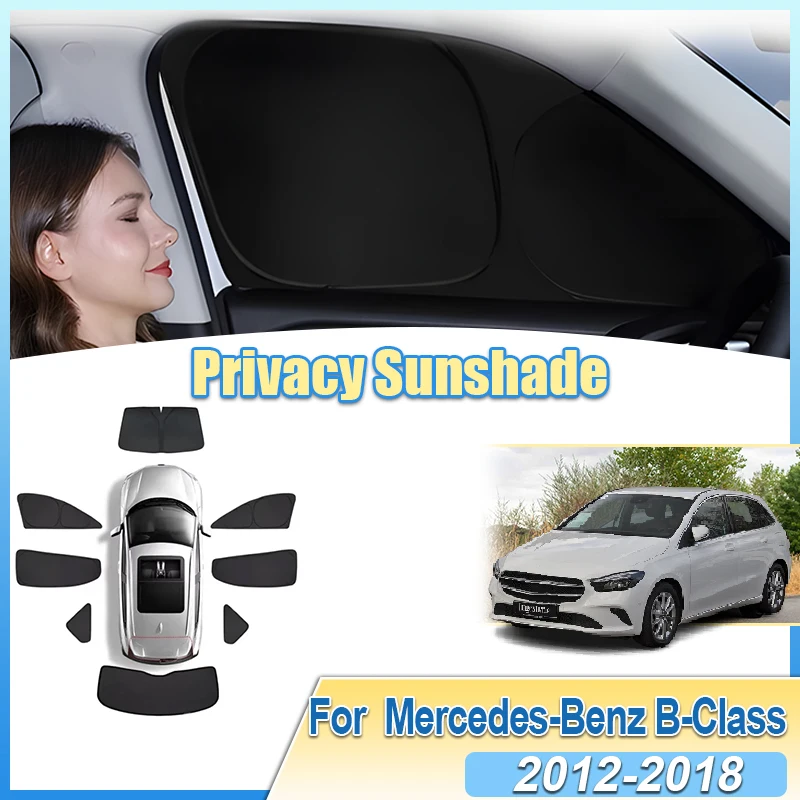 

For Mercedes-Benz B-Class MK2 W246 2012-2018 Privacy Sunshades Anti-UV Sun Protection Window Tool Visor Foldable Car Accessories