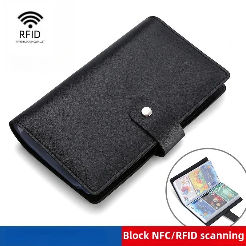 New Capacity Anti-demagnetization Anti Thief Rfid Credit for Men and Women Multi-card Slot Business Card Holder Card Wallet