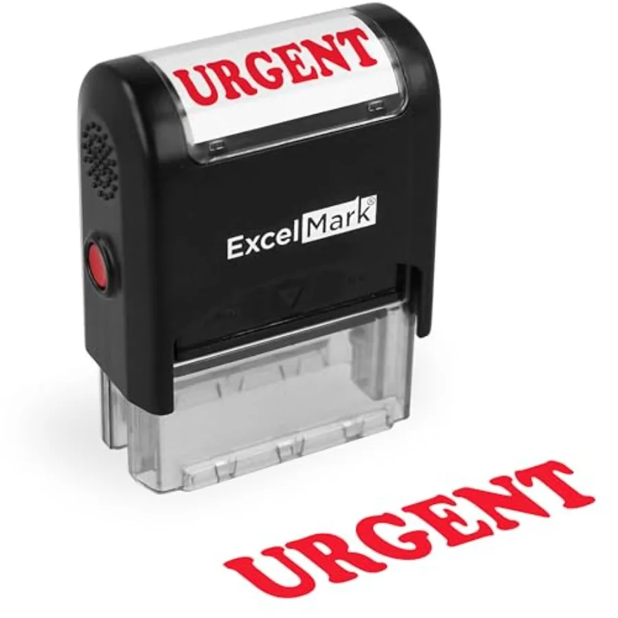 Urgent Self Inking Rubber Stamp - Red Ink